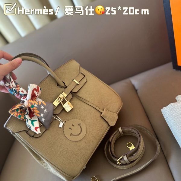 Hermes lychee pattern platinum bag
