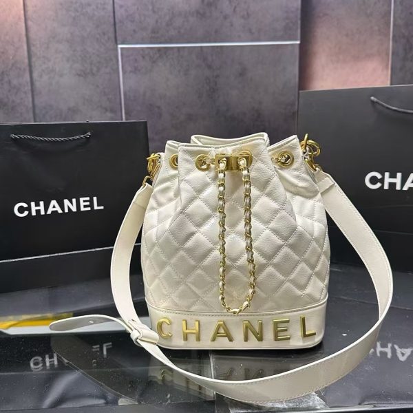 CHANEL Drawstring Bucket Bag Shoulder Bag