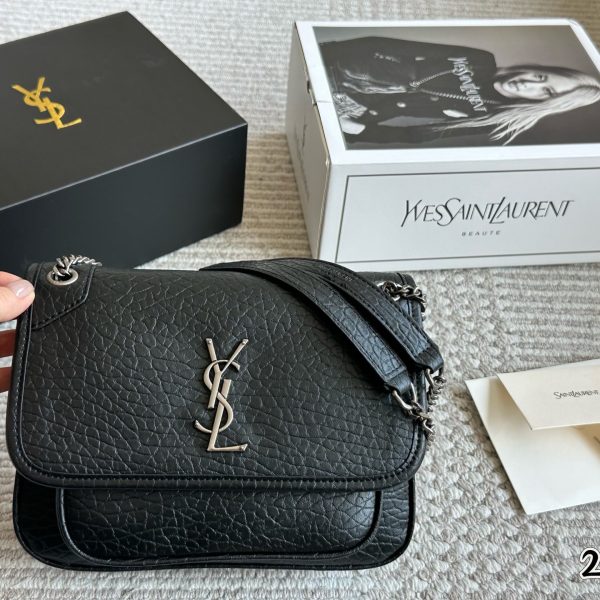 YSL Bubble Leather Nikki Postman Bag