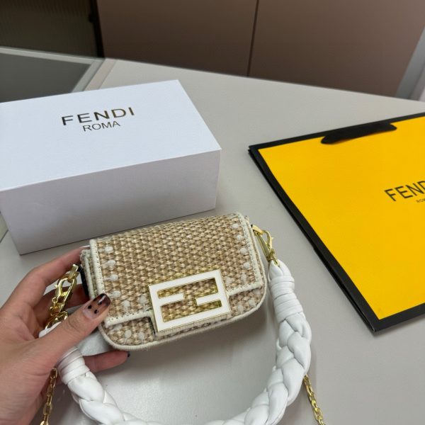 Fendi Mini Straw Chain Bag